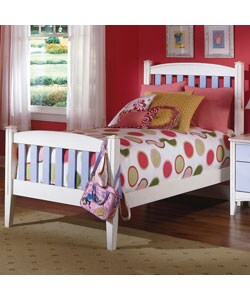 Blanca White & Blue Twin-size Bed