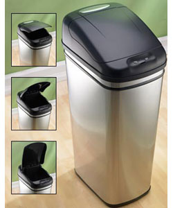 Infrared Touchless 50-liter Steel Trash Can