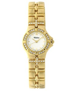 Dufonte by Lucien Piccard Goldtone Crystal Watch
