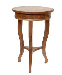 Handmade Reclaimed Teak Round One Drawer (India)