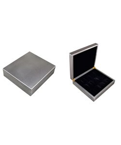 Silver Wood 12-slot Watch Box