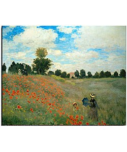 Claude Monet Poppyfields Stretched Canvas Art