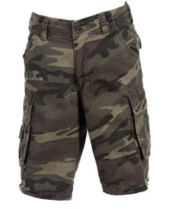 FUBU Big Boys Green Camouflage Shorts