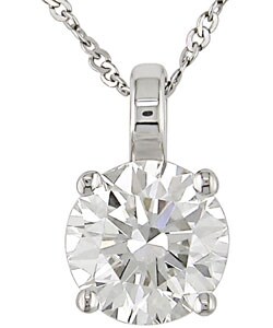14k Gold 1ct TDW GIA Certified Diamond Solitaire Pendant (D, SI1)