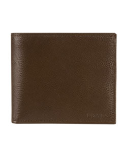 Prada Men's Leather Bi-fold Wallet