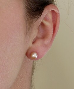 14k Gold Akoya Cultured Pearl Stud Earrings (6-6.5 mm)