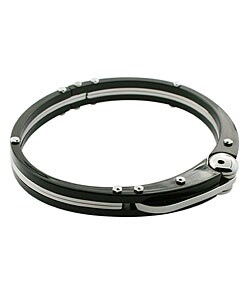 Stainless Steel Hinged Bangle Bracelet (Case of 2)
