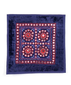 Handcrafted Mirrored Cushion Cover (India)