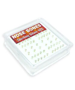 Sterling Silver Aurora Borealis Nose Bones (Case of 52)