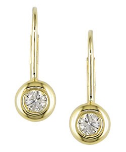 14k Gold 1/4ct Diamond Solitaire Earrings