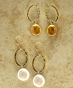 14k Goldfill Coin Pearl Earrings (USA)