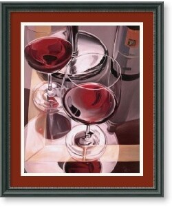 Paul Kenton Red Wine in Venice Framed Art Print