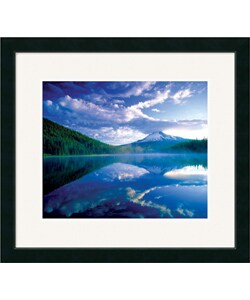 Adam Jones Mt. Hood, Trillium Lake Framed Art Print