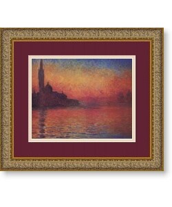 Claude Monet Dusk, Sunset in Venice, 1908 Framed Art Print