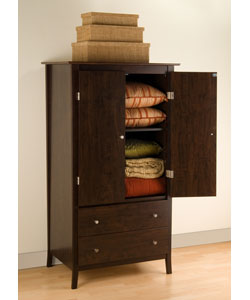 Everett Espresso 2-drawer Armoire