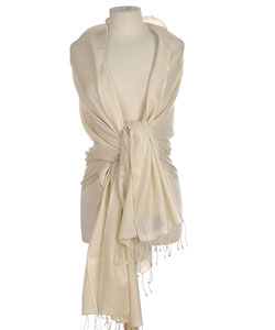 Himalaya Trading Co. Alabaster Pashmina & Silk Shawl