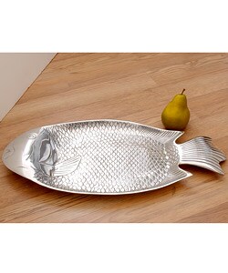 Classic 'Fish' Pewter Platter (India)