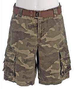 Calvin Klein Boy's Belted Camo Shorts