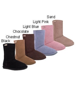 BearPaw Women's Suede Shearling Lined 10-inch Boots