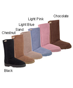 BearPaw Sheepskin 12-inch Lugged-sole Boot