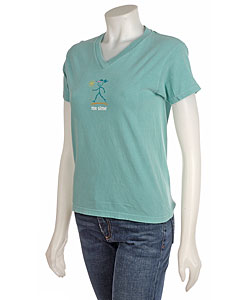 Me Time Sea Foam Hiking V-neck Tee Shirt