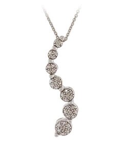 Sterling Silver Journey Diamond Accent Pendant (I-J/ I3)