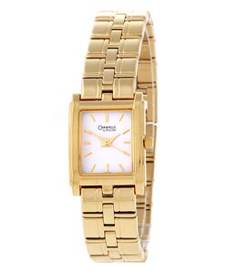 Caravelle by Bulova White Dial Goldtone Watch