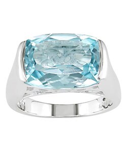 Sky Blue Topaz and Silver Ring