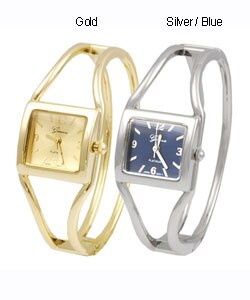 Geneva Platinum Bangle Square Face Women's Watch