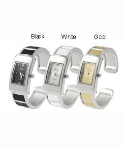 Geneva Platinum Rectangle Face Fashion Watch