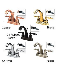 Overstock - Centerset Bathroom Sink Faucet and Drain - $74.99
