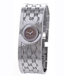 Gucci Women's Brown Dial Cuff Bracelet Watch