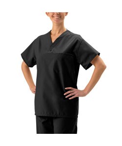 Unisex Reversible Black Scrub Top