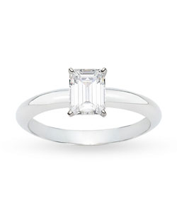 18k White Gold 7/8ct TDW GIA Certified Diamond Solitaire Ring (E, VS2)