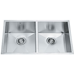 Double Square Stainless Steel Kitchen Sink
