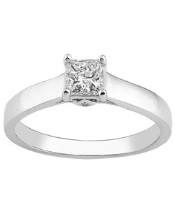 14k Gold 1/2ct TDW Princess Diamond Solitaire Ring (H-I , I1)