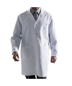 Men's Staff Length White Lab Coat