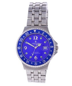 Croton Men's Blue Dial Stainless Steel Sport Watch