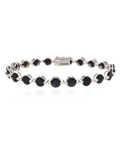 Sterling Silver 6mm Sapphire Bracelet