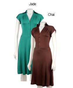 BCBG Max Azria Short Sleeve Jersey Knit Dress