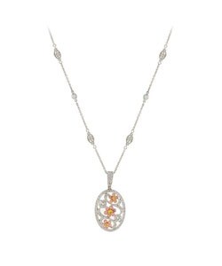 Sterling Silver 18k Gold Plated Filigree Necklace
