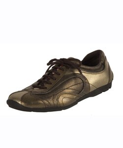 Prada Sport Gold Leather Sneakers