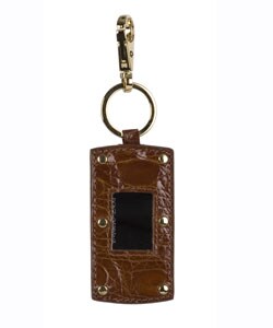 Dolce & Gabbana Brown Leather Mirror Key Holder