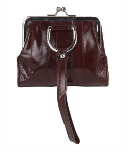 Dolce & Gabbana Burgundy Leather Wristlet Wallet