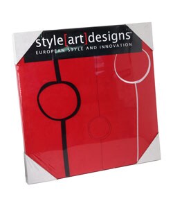 Handcrafted Red Ultrasuede Wall Art