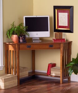 Mission-style Oak Corner Desk