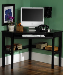 Black Corner Desk