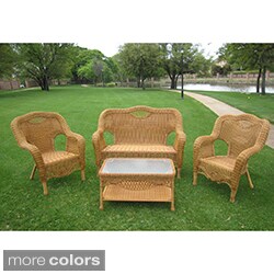 Maui Outdoor Loveseat, Chairs and Coffee Table Set