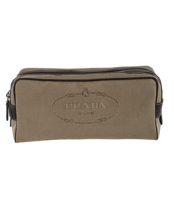 Prada Jacquard Double Zip Toiletry Bag