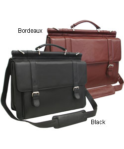 Leather Dowel Rod Briefcase